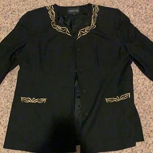 Black and gold blazer